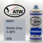 Preview: BMW, Bristol Gray (Light), 058: 400ml Sprühdose, von ATW Autoteile West.